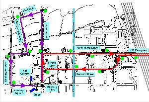 1 mile and Start/Finish of 5K course